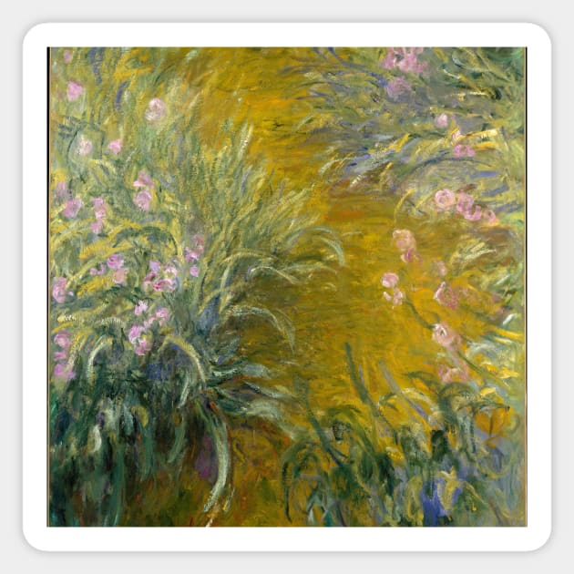 The Path through the Irises Sticker by ClaudeMonet